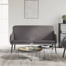 Banco de cuero sintético gris 110x76x80 cm en Bancos | Comprar online en Foru.es