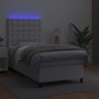 Cama box spring y colchón LED cuero sintético blanco 90x200 cm de vidaXL, Camas y somieres - Ref: Foro24-3135922, Precio: 327...
