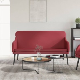 Banco de cuero sintético rojo tinto 110x76x80 cm en Bancos | Comprar online en Foru.es