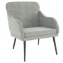 Sillón de terciopelo gris claro 63x76x80 cm en Sillones | Comprar online en Foru.es