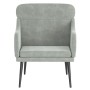 Sillón de terciopelo gris claro 63x76x80 cm en Sillones | Comprar online en Foru.es