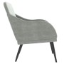 Sillón de terciopelo gris claro 63x76x80 cm en Sillones | Comprar online en Foru.es