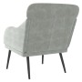 Sillón de terciopelo gris claro 63x76x80 cm en Sillones | Comprar online en Foru.es