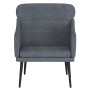 Sillón de terciopelo gris oscuro 63x76x80 cm en Sillones | Comprar online en Foru.es
