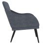 Sillón de terciopelo gris oscuro 63x76x80 cm en Sillones | Comprar online en Foru.es