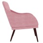 Sillón de terciopelo rosa 63x76x80 cm en Sillones | Comprar online en Foru.es
