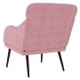 Sillón de terciopelo rosa 63x76x80 cm en Sillones | Comprar online en Foru.es