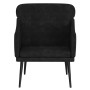 Sillón de terciopelo negro 63x76x80 cm en Sillones | Comprar online en Foru.es