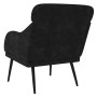 Sillón de terciopelo negro 63x76x80 cm en Sillones | Comprar online en Foru.es