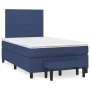 Cama box spring con colchón tela azul 120x200 cm de vidaXL, Camas y somieres - Ref: Foro24-3136427, Precio: 454,55 €, Descuen...