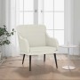 Sillón de terciopelo color crema 63x76x80 cm en Sillones | Comprar online en Foru.es