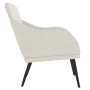 Sillón de terciopelo color crema 63x76x80 cm en Sillones | Comprar online en Foru.es
