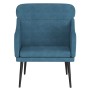 Sillón de terciopelo azul 63x76x80 cm en Sillones | Comprar online en Foru.es
