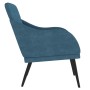 Sillón de terciopelo azul 63x76x80 cm en Sillones | Comprar online en Foru.es