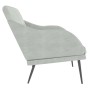 Banco de terciopelo gris claro 110x76x80 cm en Bancos | Comprar online en Foru.es