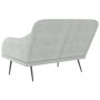 Banco de terciopelo gris claro 110x76x80 cm en Bancos | Comprar online en Foru.es