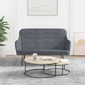 Banco de terciopelo gris oscuro 110x76x80 cm en Bancos | Comprar online en Foru.es