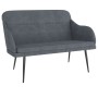 Banco de terciopelo gris oscuro 110x76x80 cm en Bancos | Comprar online en Foru.es