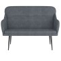 Banco de terciopelo gris oscuro 110x76x80 cm en Bancos | Comprar online en Foru.es