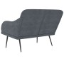 Banco de terciopelo gris oscuro 110x76x80 cm en Bancos | Comprar online en Foru.es