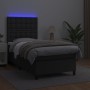 Cama box spring colchón y LED cuero sintético negro 100x200 cm de vidaXL, Camas y somieres - Ref: Foro24-3135927, Precio: 336...