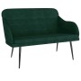 Banco de terciopelo verde oscuro 110x76x80 cm en Bancos | Comprar online en Foru.es