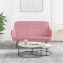 Banco de terciopelo rosa 110x76x80 cm en Bancos | Comprar online en Foru.es