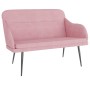 Banco de terciopelo rosa 110x76x80 cm en Bancos | Comprar online en Foru.es