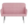 Banco de terciopelo rosa 110x76x80 cm en Bancos | Comprar online en Foru.es