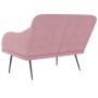 Banco de terciopelo rosa 110x76x80 cm en Bancos | Comprar online en Foru.es