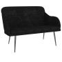 Banco de terciopelo negro 110x76x80 cm en Bancos | Comprar online en Foru.es