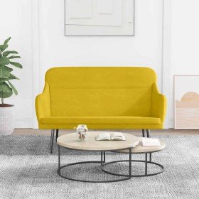 Banco de terciopelo amarillo 110x76x80 cm en Bancos | Comprar online en Foru.es