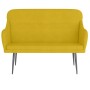 Banco de terciopelo amarillo 110x76x80 cm en Bancos | Comprar online en Foru.es