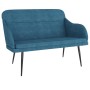 Banco de terciopelo azul 110x76x80 cm en Bancos | Comprar online en Foru.es