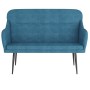 Banco de terciopelo azul 110x76x80 cm en Bancos | Comprar online en Foru.es