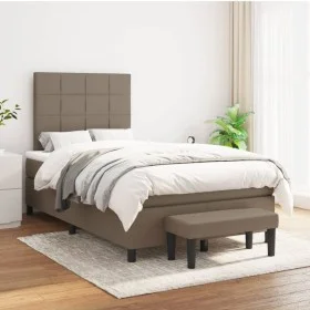 Cama box spring con colchón tela gris taupe 120x200 cm de vidaXL, Camas y somieres - Ref: Foro24-3136585, Precio: 424,84 €, D...