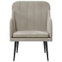 Sillón de terciopelo gris claro 63x76x80 cm en Sillones | Comprar online en Foru.es