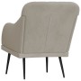 Sillón de terciopelo gris claro 63x76x80 cm en Sillones | Comprar online en Foru.es