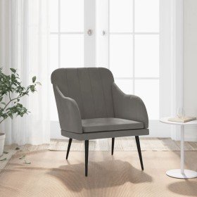 Sillón de terciopelo gris oscuro 63x76x80 cm en Sillones | Comprar online en Foru.es