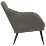 Sillón de terciopelo gris oscuro 63x76x80 cm en Sillones | Comprar online en Foru.es