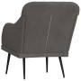 Sillón de terciopelo gris oscuro 63x76x80 cm en Sillones | Comprar online en Foru.es