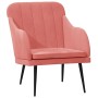 Sillón de terciopelo rosa 63x76x80 cm en Sillones | Comprar online en Foru.es