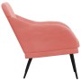Sillón de terciopelo rosa 63x76x80 cm en Sillones | Comprar online en Foru.es