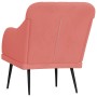 Sillón de terciopelo rosa 63x76x80 cm en Sillones | Comprar online en Foru.es