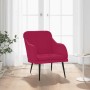 Sillón de terciopelo rojo tinto 63x76x80 cm en Sillones | Comprar online en Foru.es