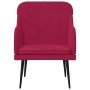 Sillón de terciopelo rojo tinto 63x76x80 cm en Sillones | Comprar online en Foru.es