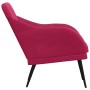 Sillón de terciopelo rojo tinto 63x76x80 cm en Sillones | Comprar online en Foru.es