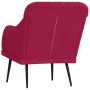 Sillón de terciopelo rojo tinto 63x76x80 cm en Sillones | Comprar online en Foru.es