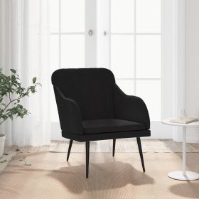 Sillón de terciopelo negro 63x76x80 cm en Sillones | Comprar online en Foru.es