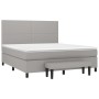 Cama box spring con colchón tela gris claro 180x200 cm de vidaXL, Camas y somieres - Ref: Foro24-3136453, Precio: 632,03 €, D...